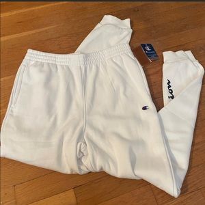 NWT White Champion Sweatpants